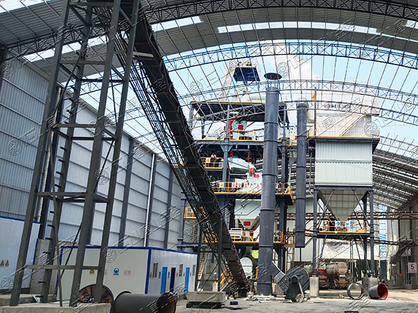 石粉料不用水洗砂，上套干法制砂樓